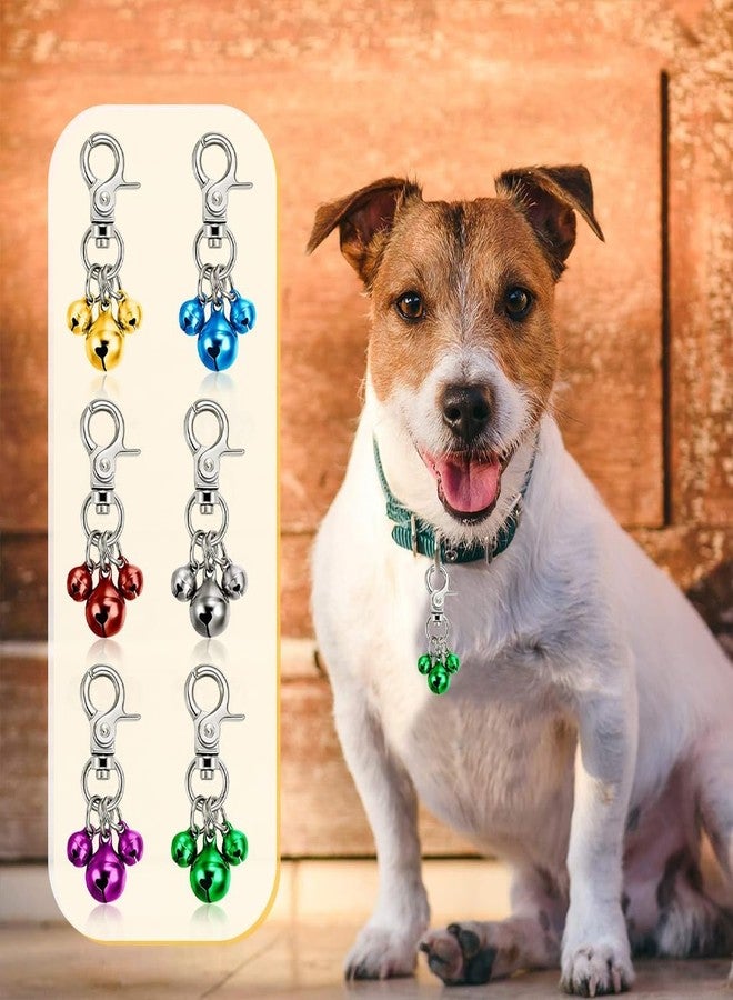 squishy 6Pcs Dog Bells for Neck, Dog Bell with Keychain, Bell for Dogs Collar, Lightweight and Durable for Small Pets, Indoor and Outdoor Use, DIY Accessories - Image 2